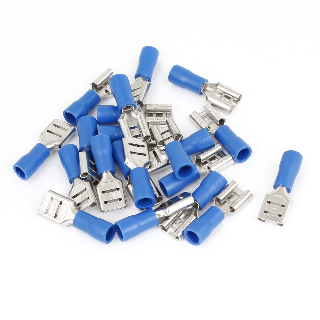 20pcs Insulated Female Type Crimp Terminals Connectors Blue FDD2-250
