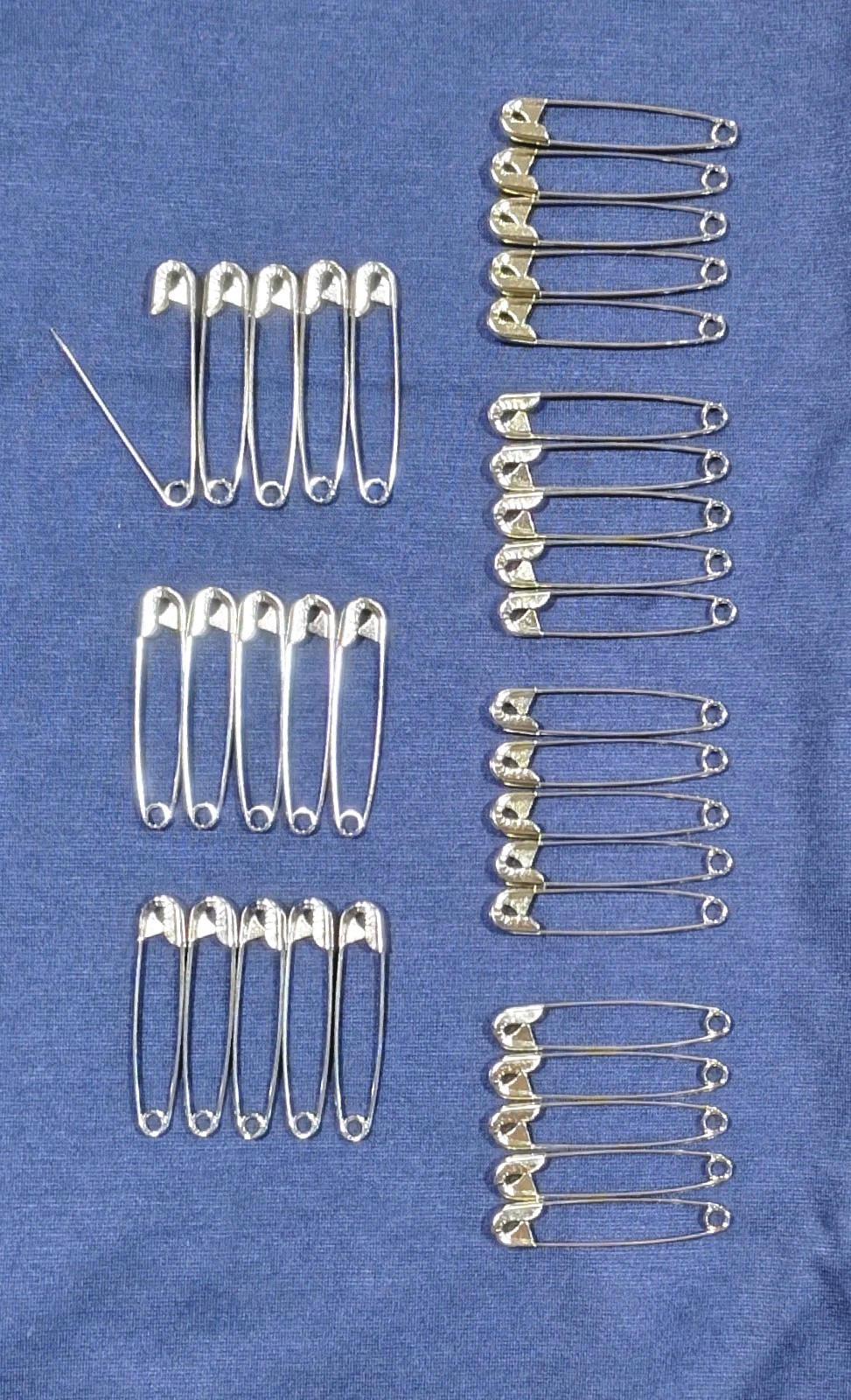 USA! 35pc Large 2'' Safety Pins High Grade Steel, Nickel Plated Rust Resistant