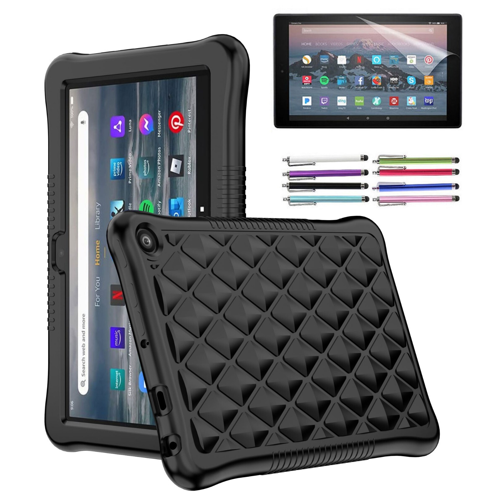 Kiddie Shock Proof Silicone Case Cover For Amazon Fire 7" HD 8" HD 10" Tablet