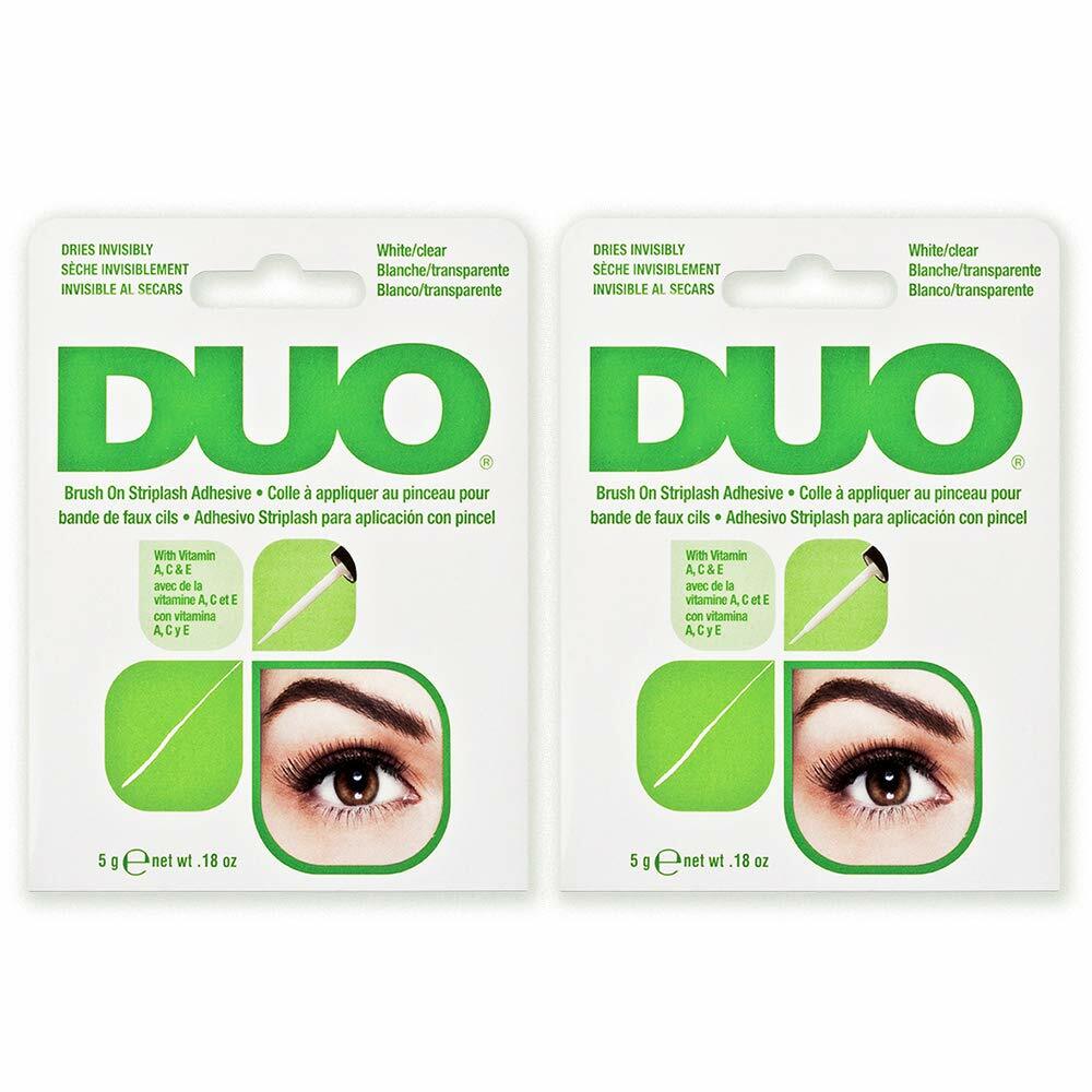 DUO Brush-On Lash Adhesive Clear, 0.18 oz, 2-Pack