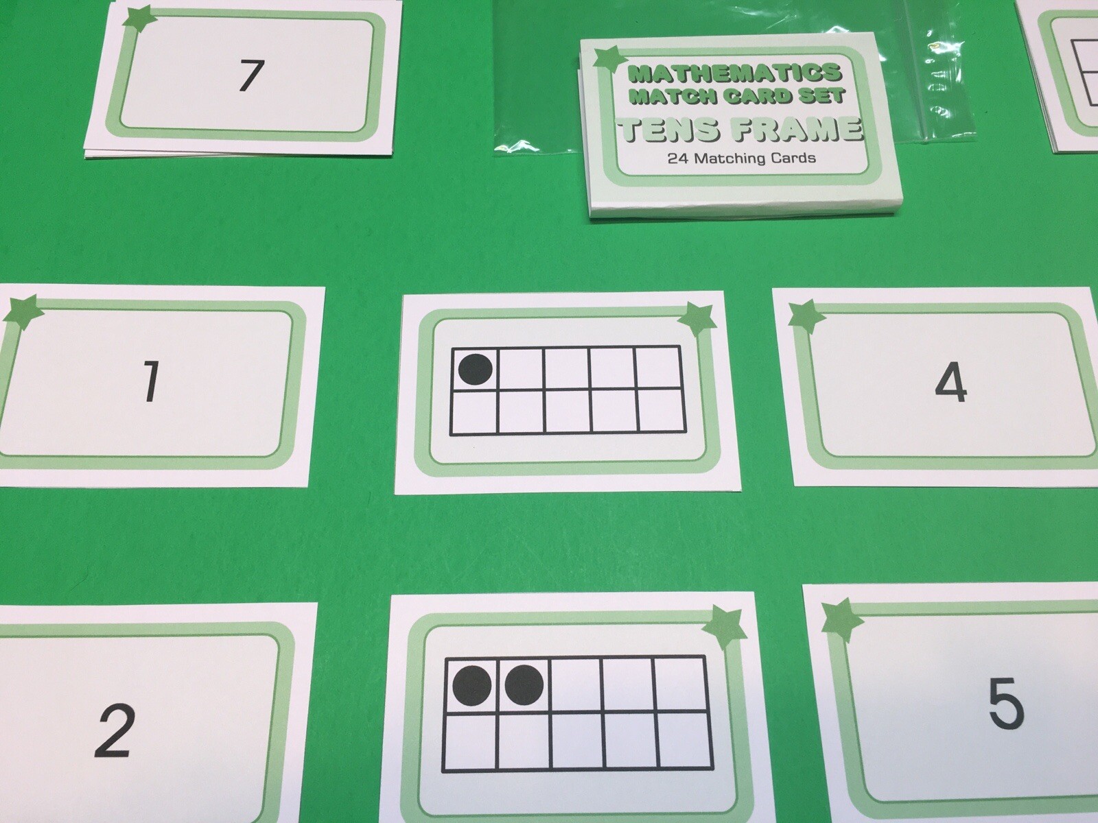 Tens Frames - Learning Flash Cards For Kids - Educational