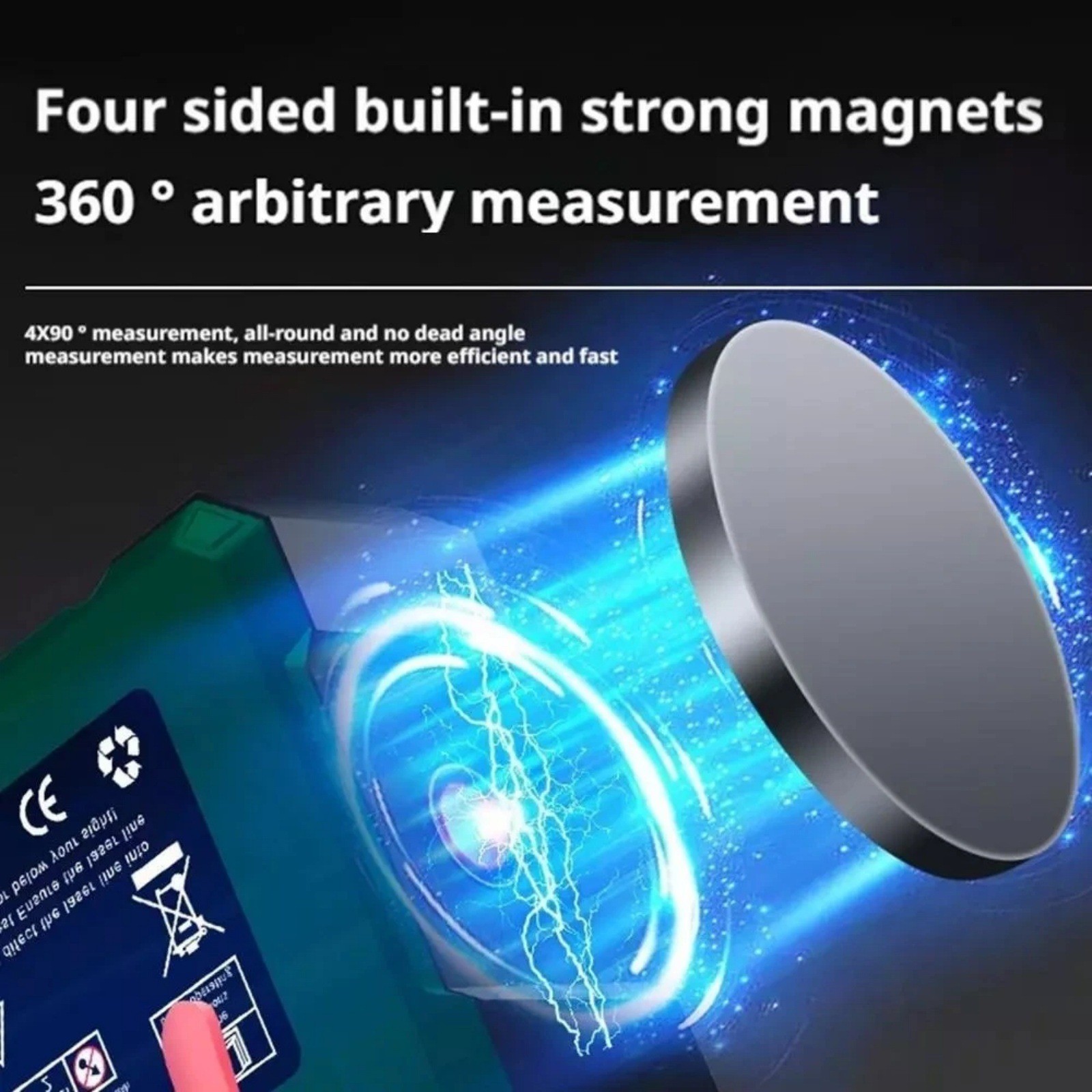 For Craft Projects Digital Angle Finder 4 Side Magnetic Gauge Precise Type-C