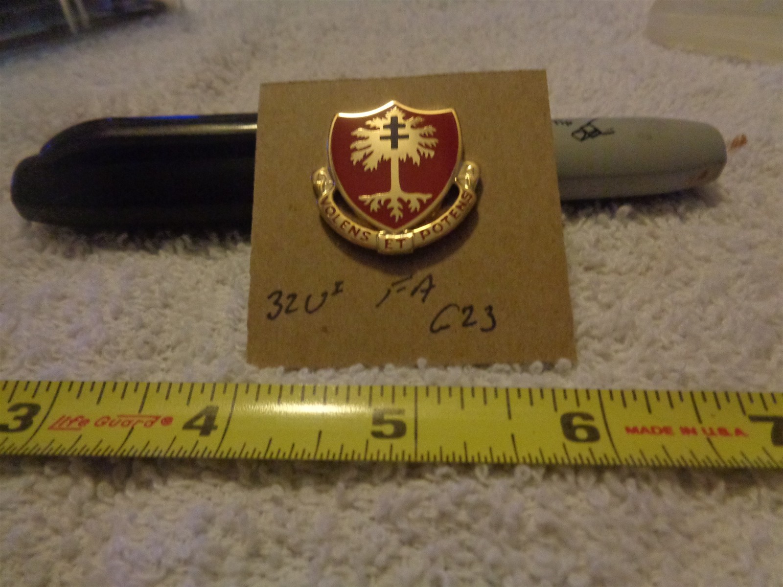 320th Field Artillery G23 Unit Crest, DI, DUI (DRAW#10)