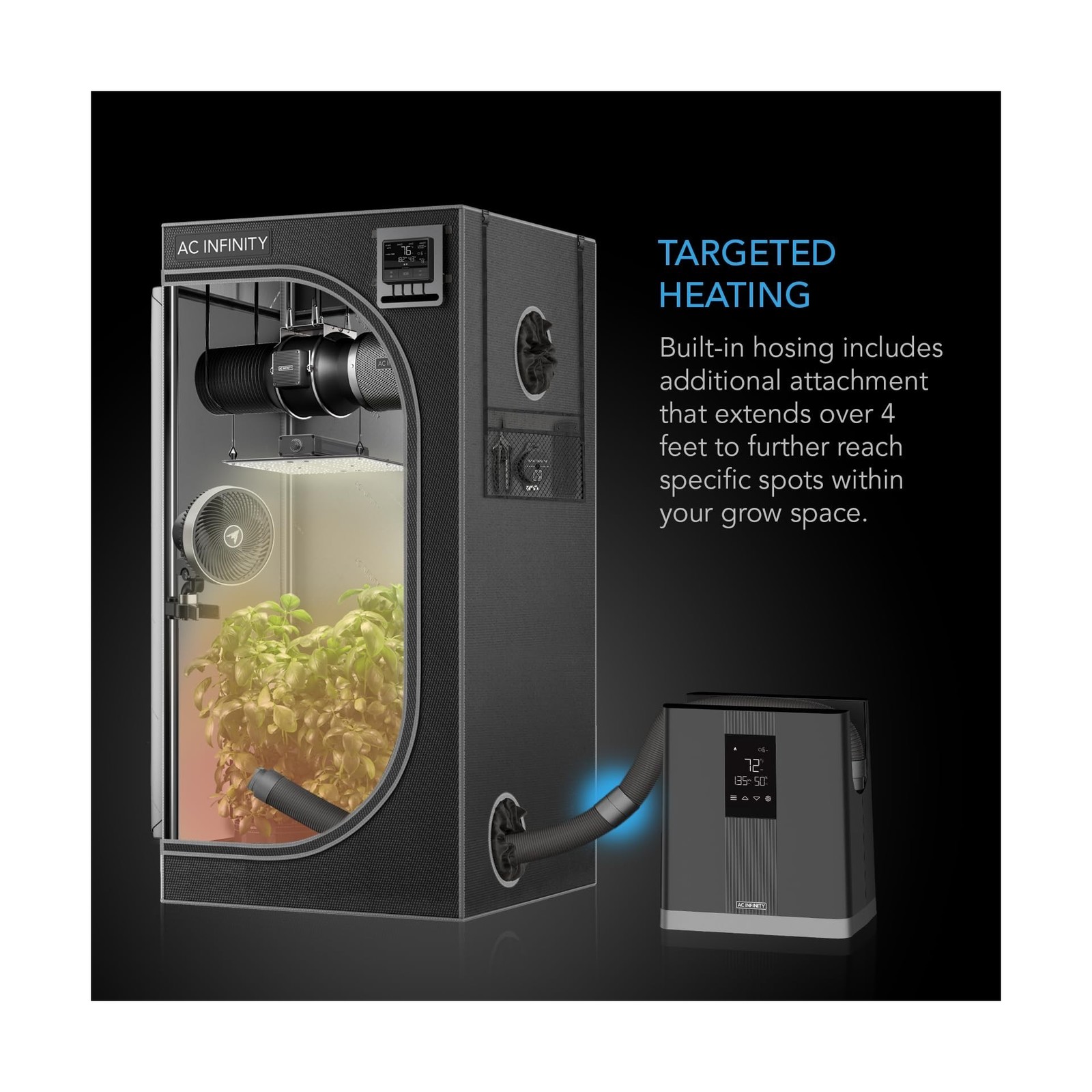 AC Infinity THERMOFORGE T3, Environmental Grow Tent Heater with VPD Temperatu...