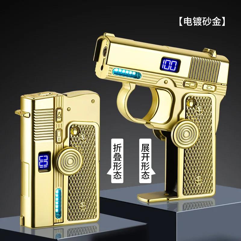 Creative Multifunctional Folding Dual-Form Lighter, Portable Decompression Gyro