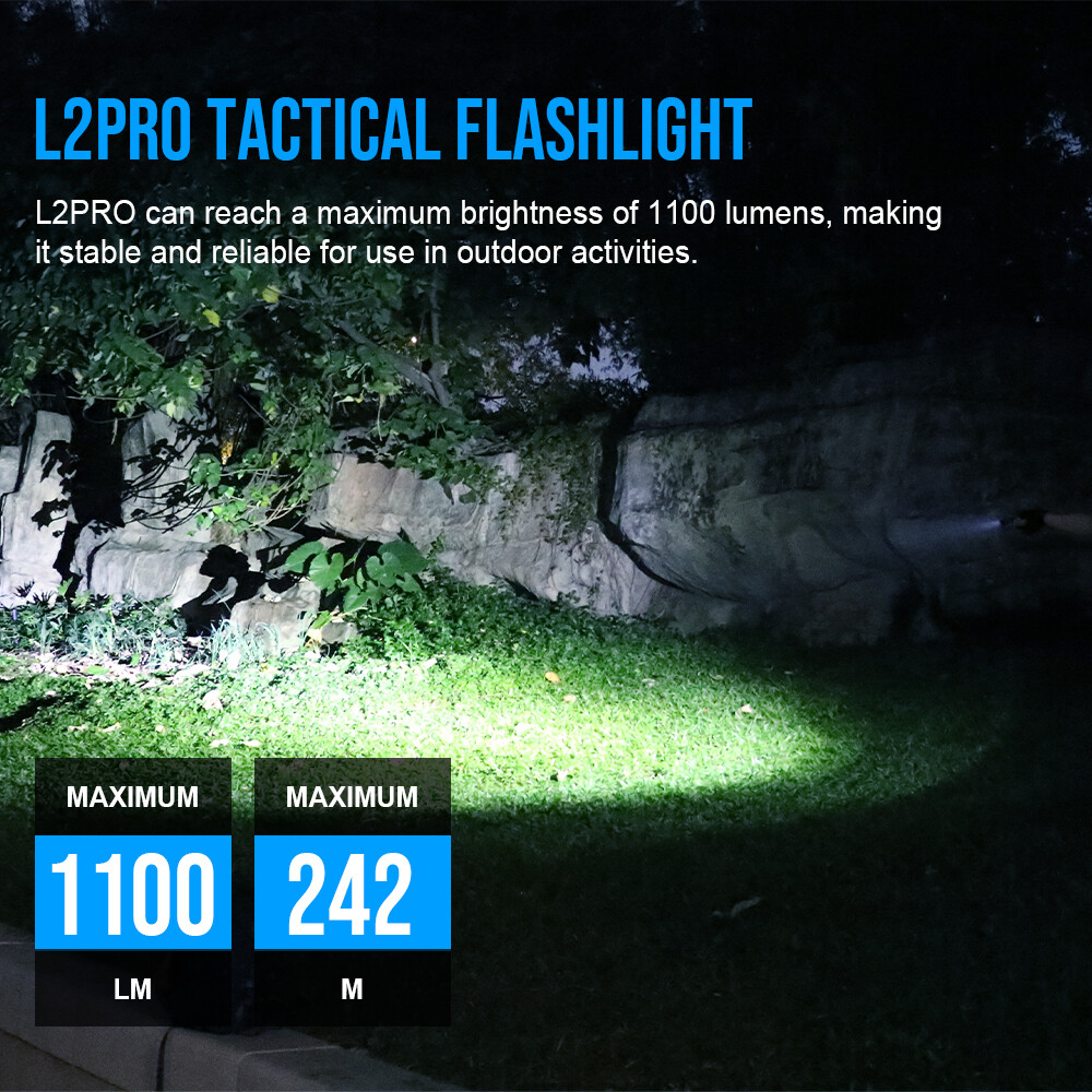 Trustfire L2PRO Tactical EDC Flashlight Rechargeable LED Torch Clip Flashlight