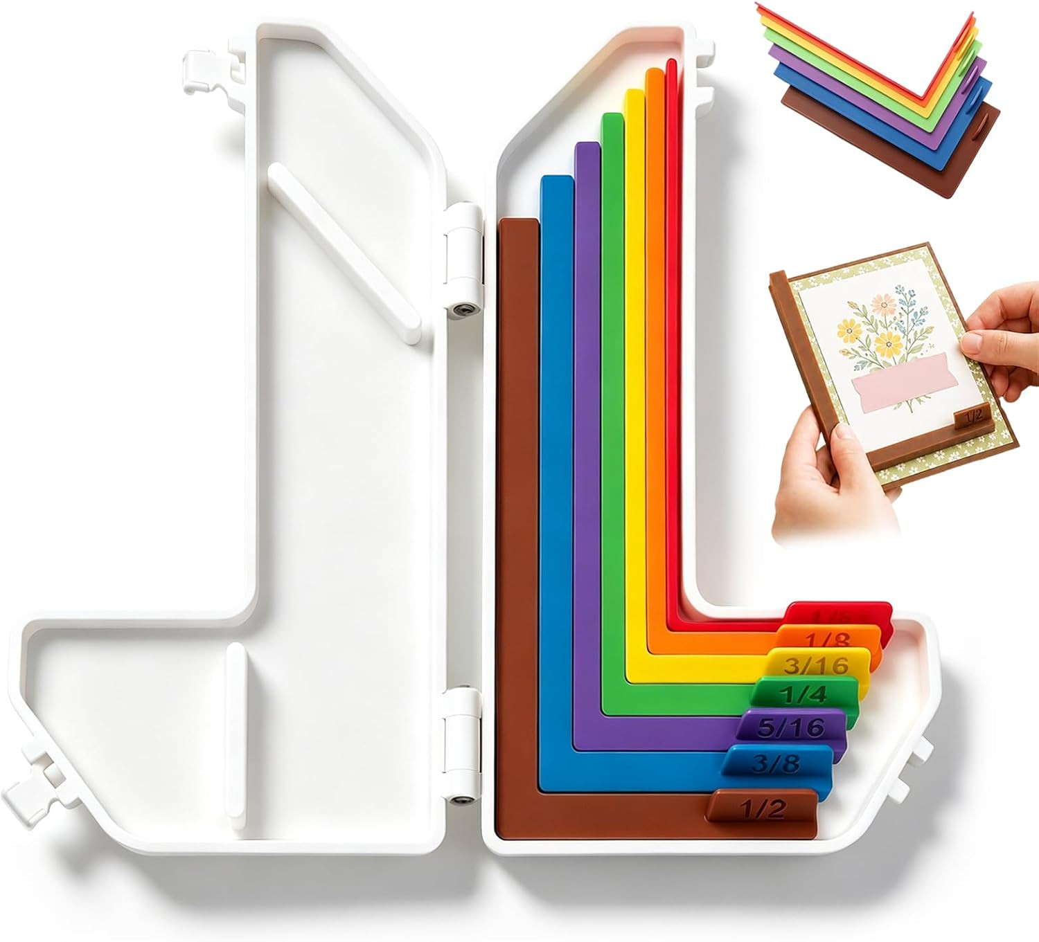 Upgrade 7PCS Paper Crafting Alignment Guides with Case – Precision Layering | Ma