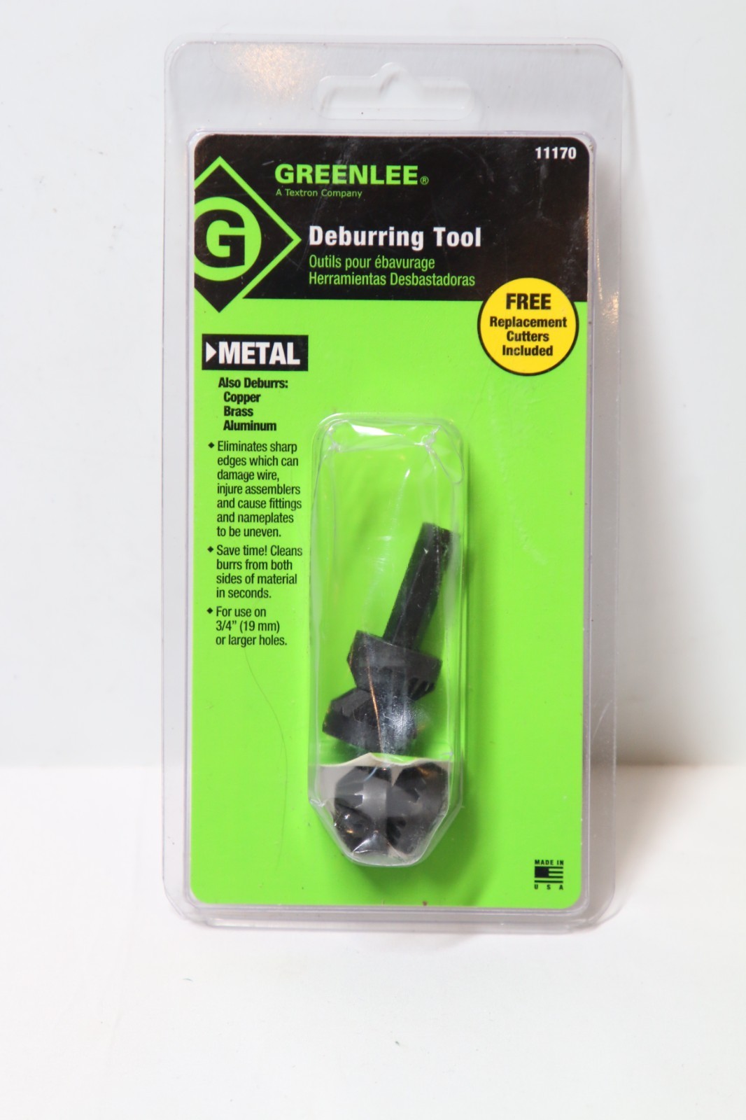 Greenlee 11170 Deburring Tool + 2 Free Replacement Cutters  #3326