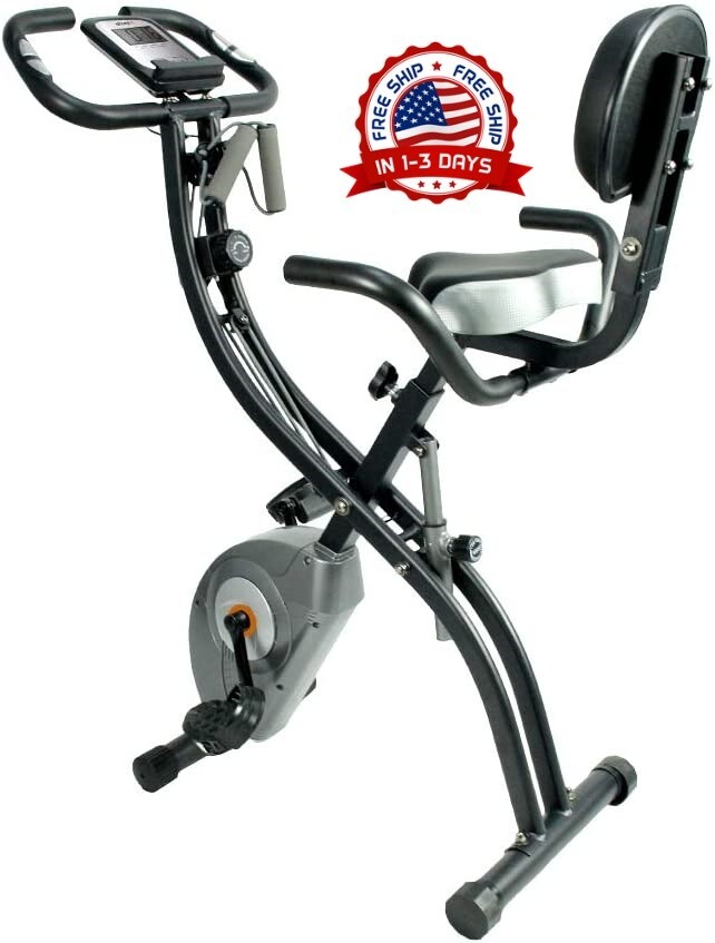 Bicicleta de ejercicio plegable, máquina de bicicleta estacionaria de fitness