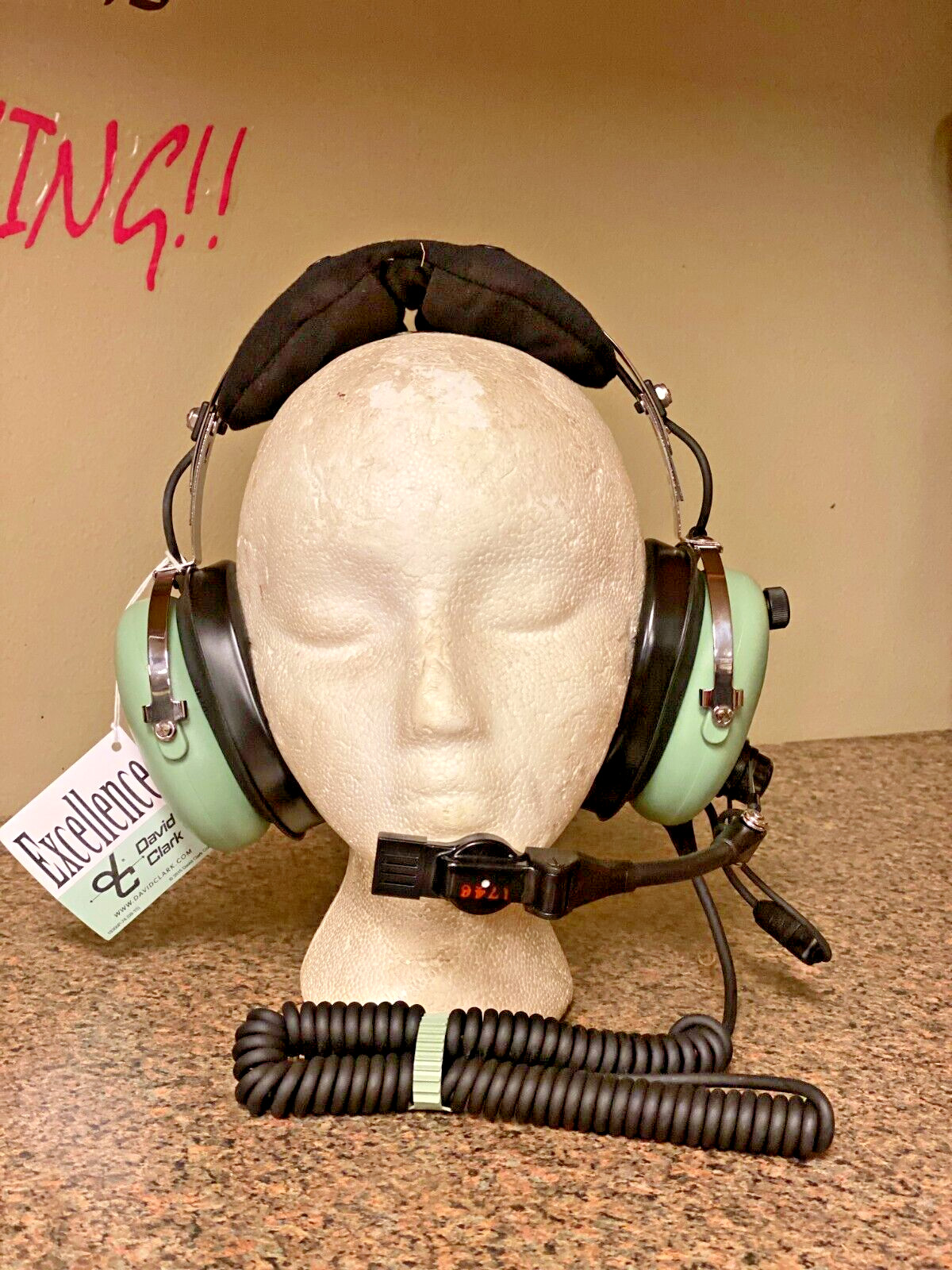 David Clark Aviation Headset, Model H10-76XP NSN # 5965-01-520-5207