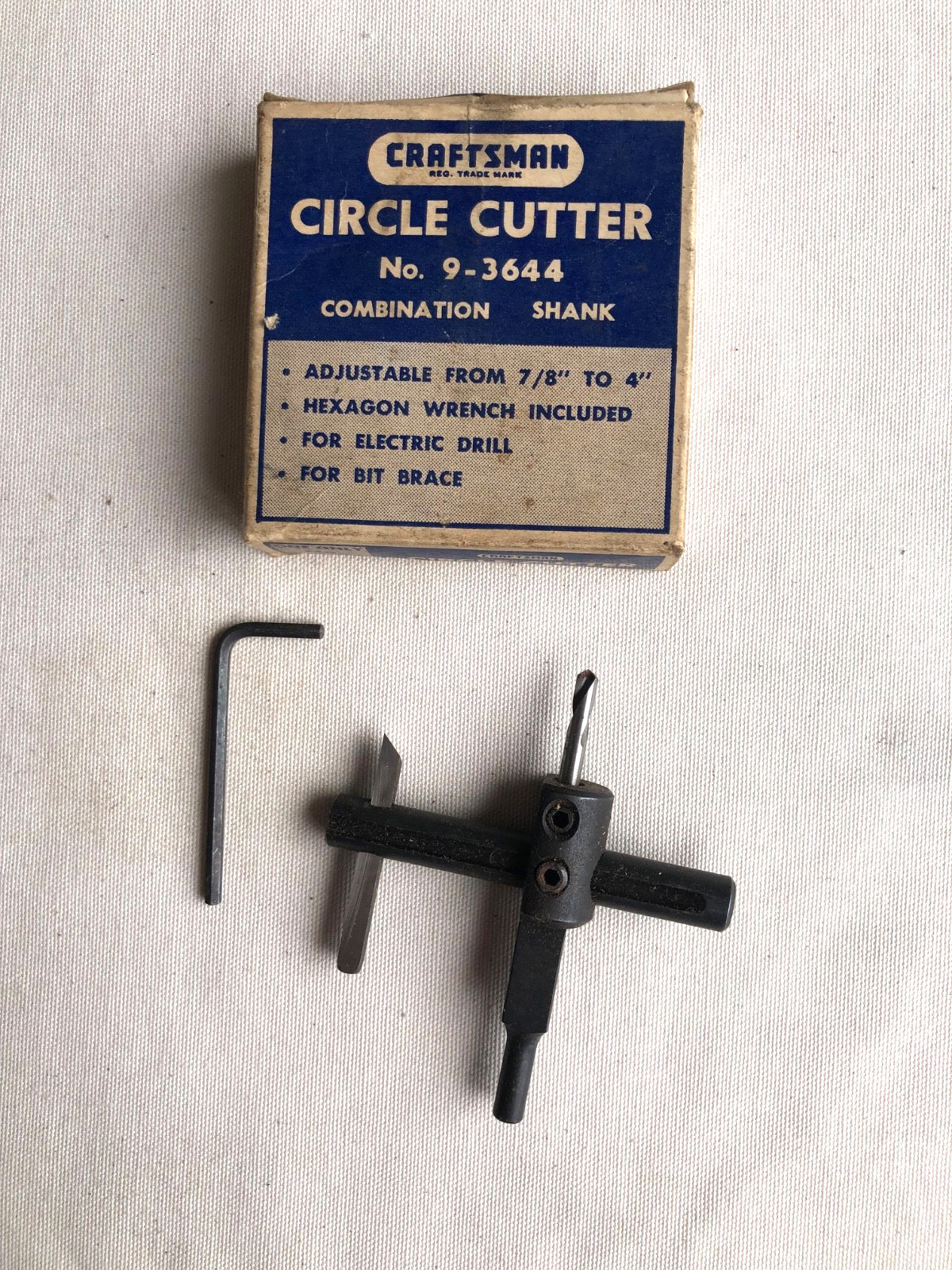 Vintage Craftsman Circle Cutter No 9-3644 Complete in Original Box