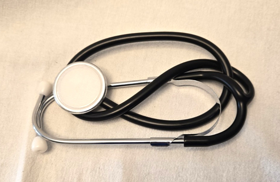 Medline Single Head Black Stethoscope #MDS926101. * New *