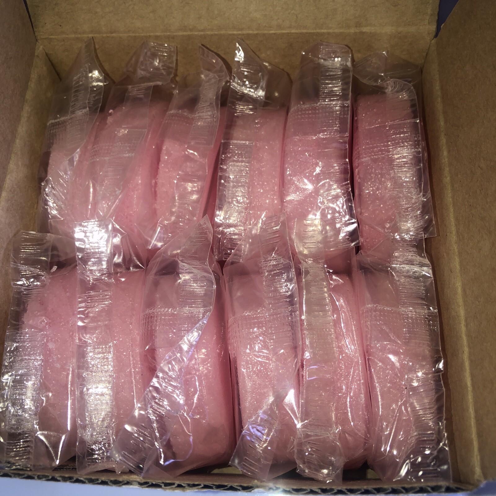 3 oz. Boardwalk Urinal Block Cherry Pink - pack of 24.