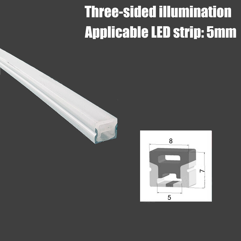 Waterproof Cuttable Silicone LED Channel – Three-Sided Diffused Light Tube