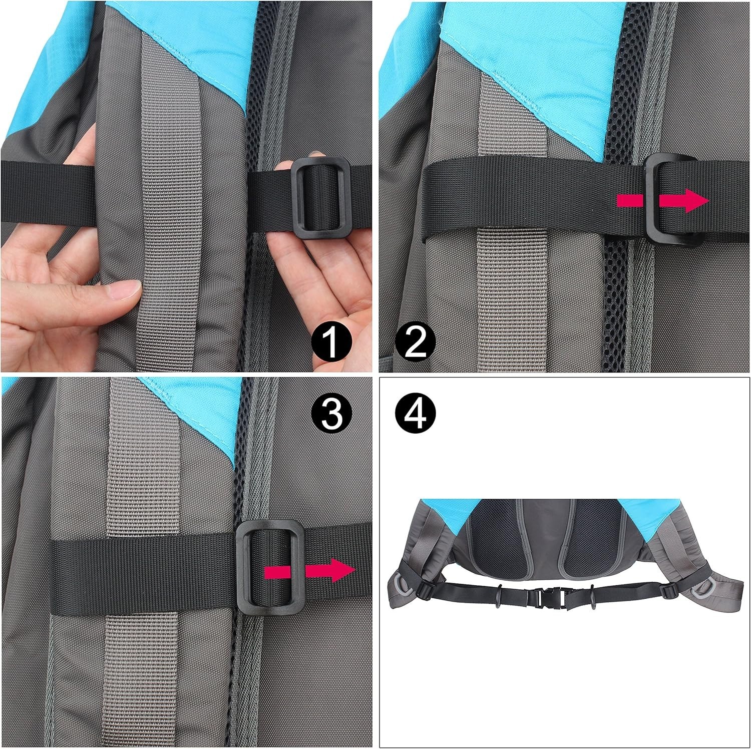 Backpack Chest Strap, Heavy Duty Adjustable Backpack Sternum Strap Chest Belt...