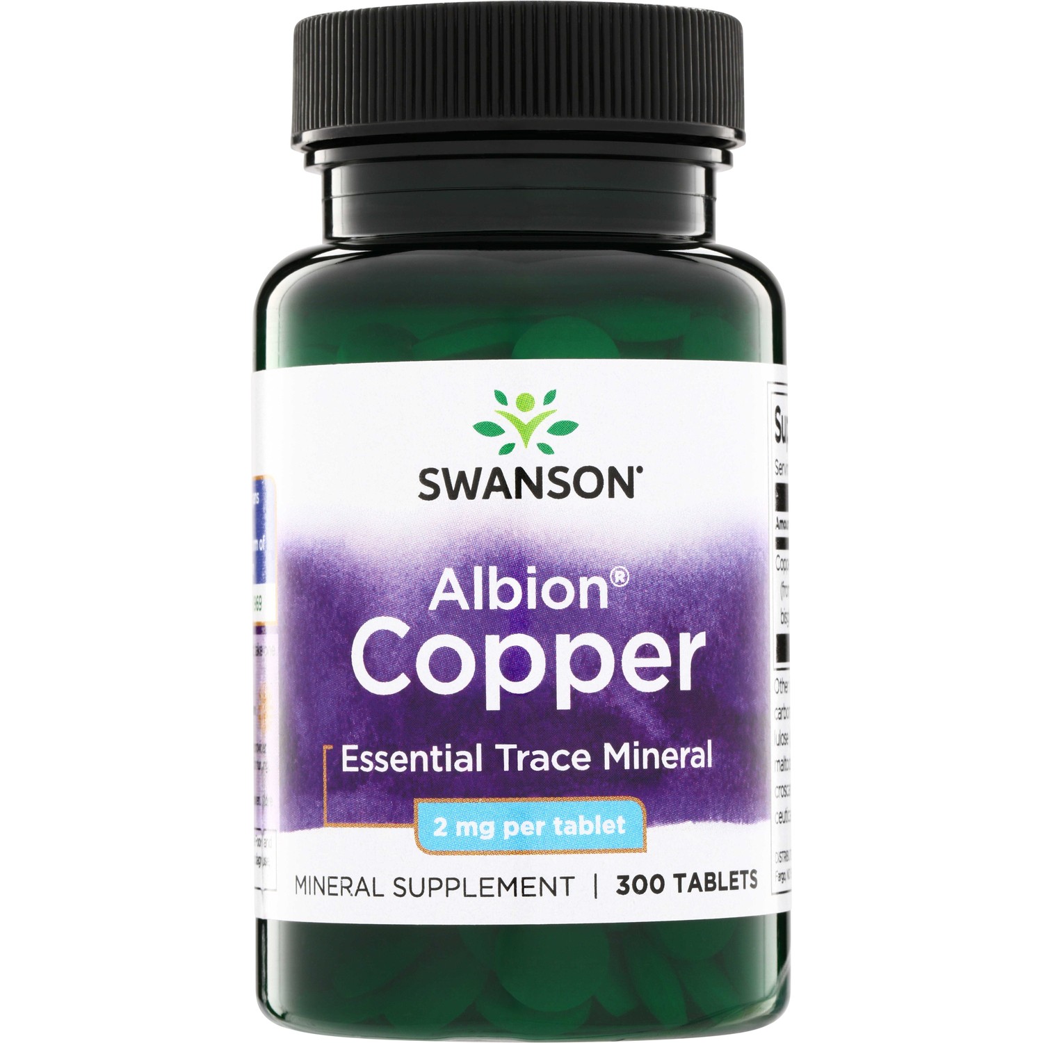 Swanson Copper Essential Trace Mineral, Organ & Tissue Health, 2 mg (300 Tabs)