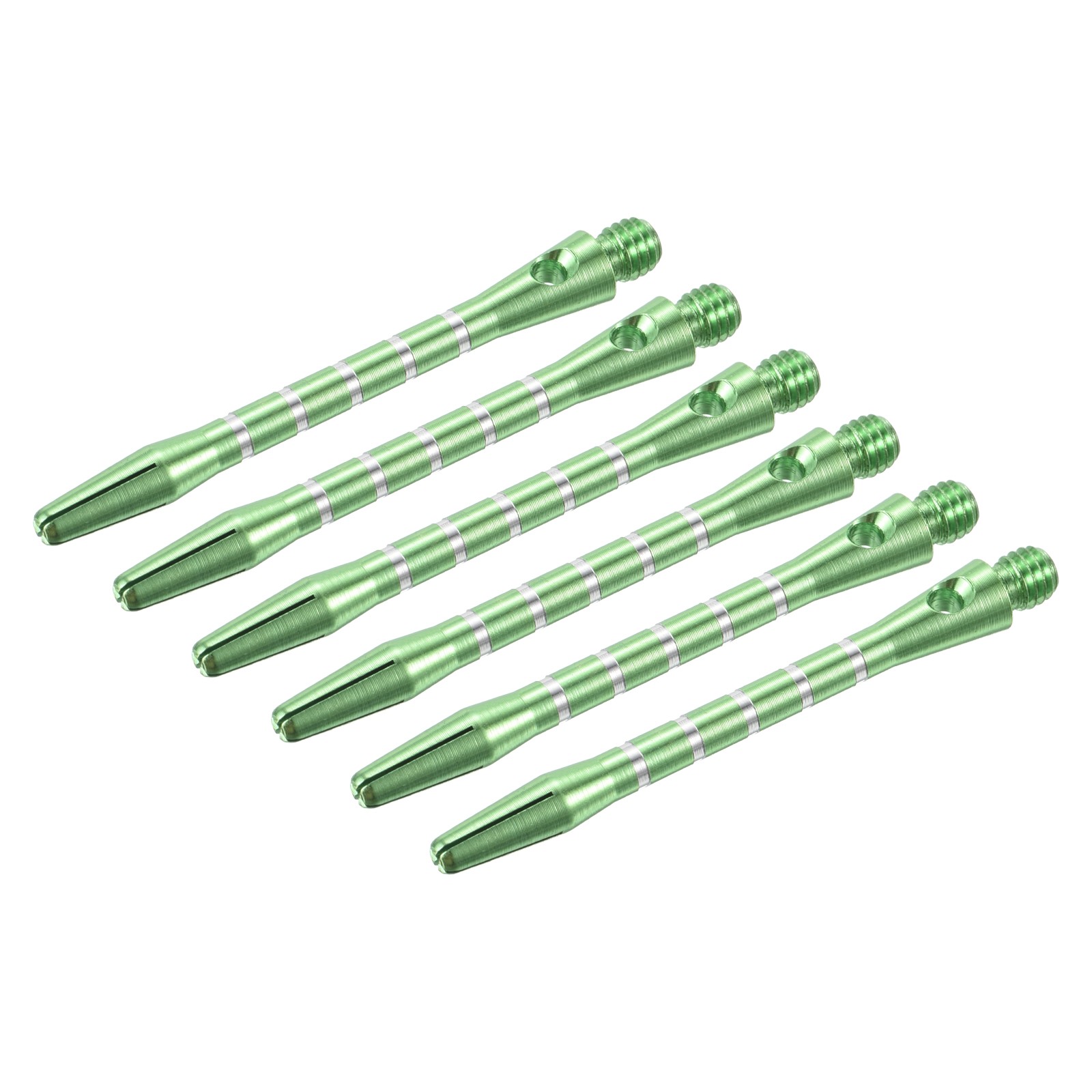 48mm Dart Shafts, Medium 2BA Thread Aluminum Dart Stems - 6 Pack (Green)