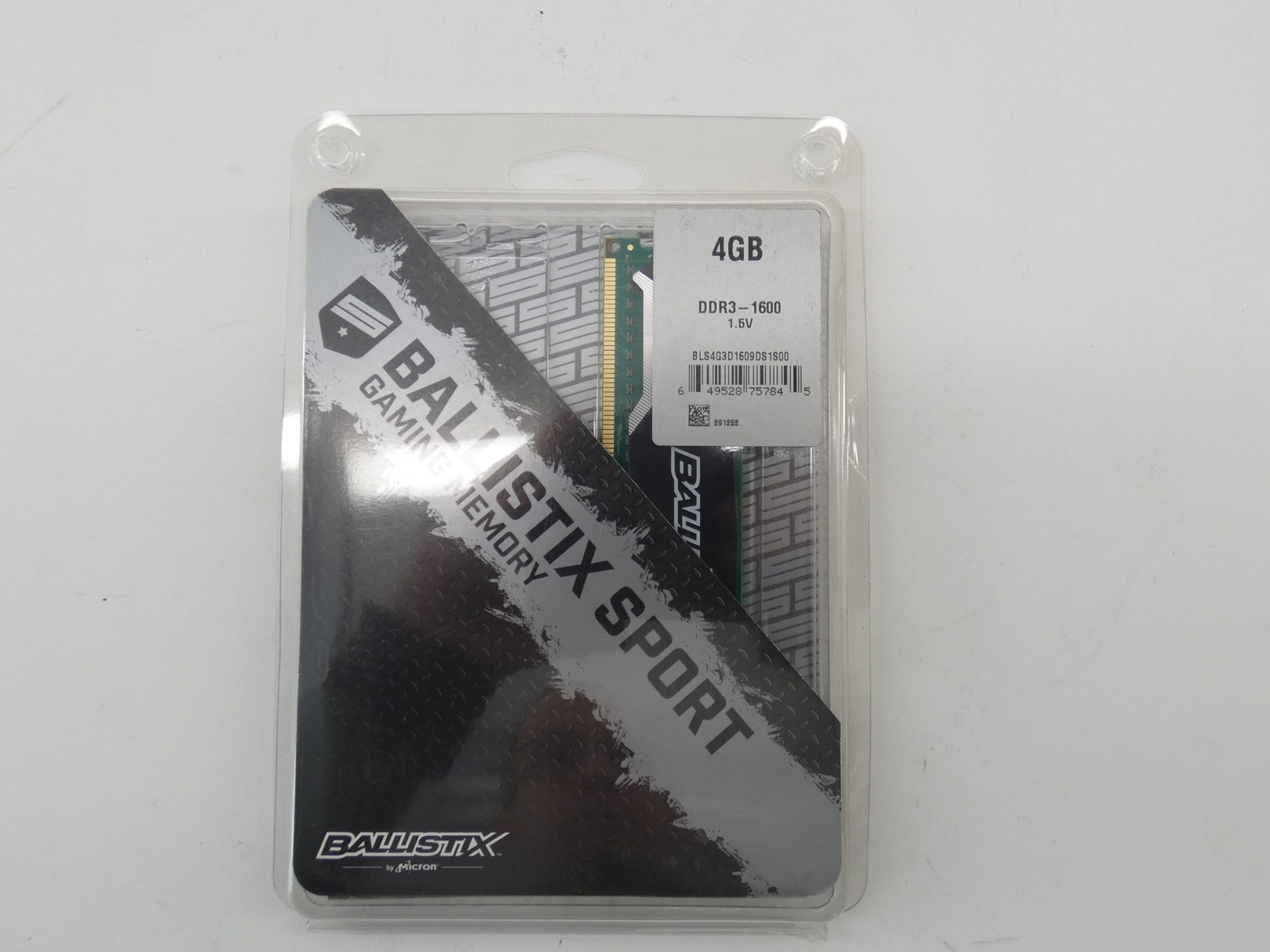 Micron Ballistix Sport BLS4G3D1609DS1S00 4GB Module DDR3-1600 1.5V Gaming Mem...