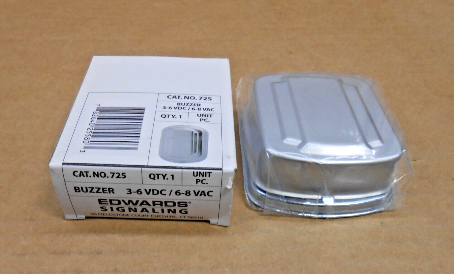 NEW EDWARDS 725 NON ADJUSTABLE BUZZER INSULATED 3-6 VDC 6-8 VAC (25+ AVAILABLE)