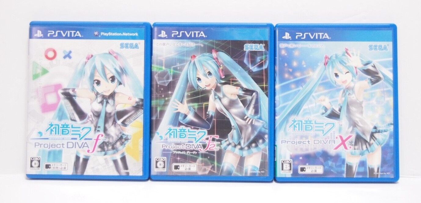 Hatsune Miku Project Diva F & F2nd & X With Manual Case PS Vita SEGA Japanese