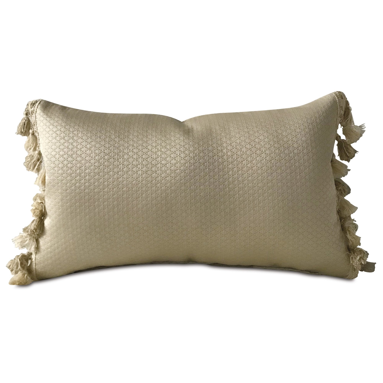 Metallic Taupe Textured Solid Lumbar Pillow Cover 13"x22"