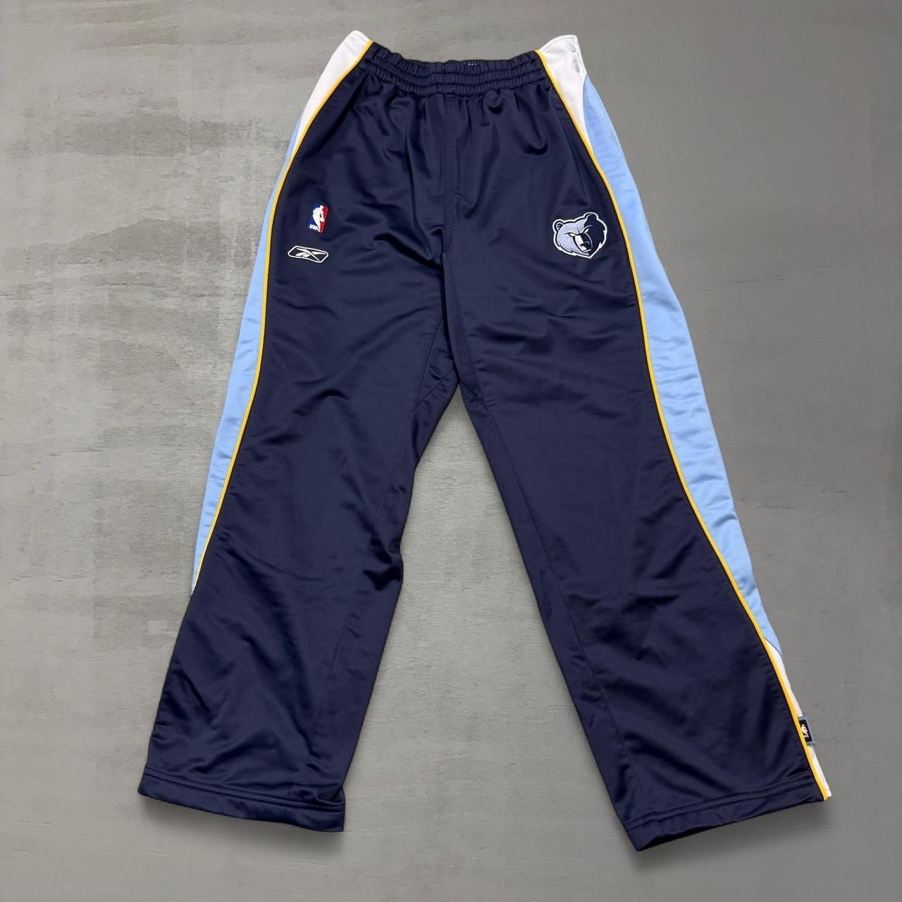 Reebok NBA Memphis Grizzlies Tearaway Track Warmup Pants Navy Blue Medium