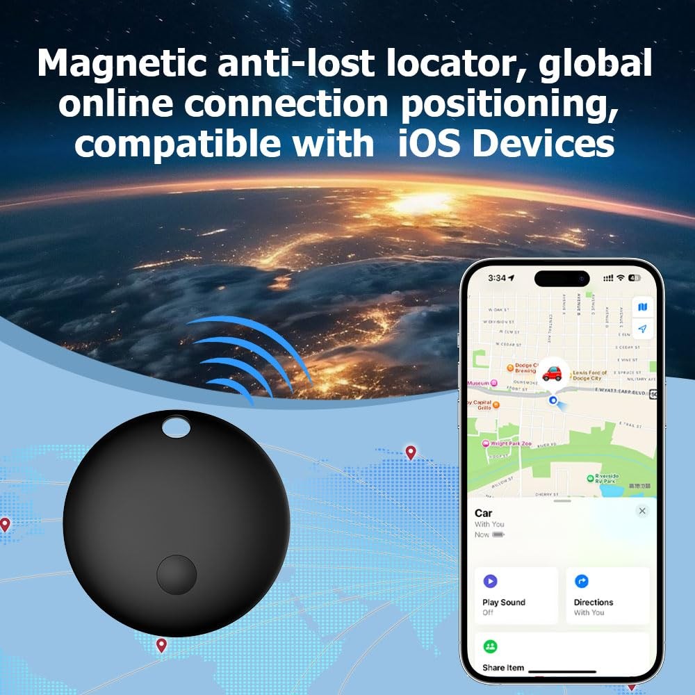 Mini GPS Tracker for Vehicles, No Month Fees, Bluetooth Tracker Tag