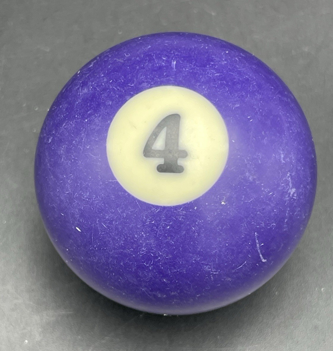 Vintage 2 1/4" Billiard Ball Pool Ball Replacement Ball Solid #4 Purple