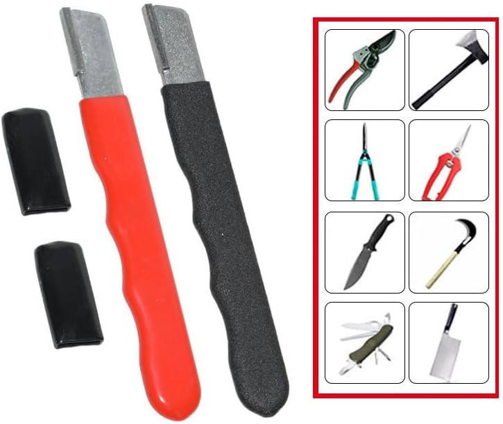 Black/red Garden Tool Sharpener QuickGardening Scissors Sharpener for Lawn Mower