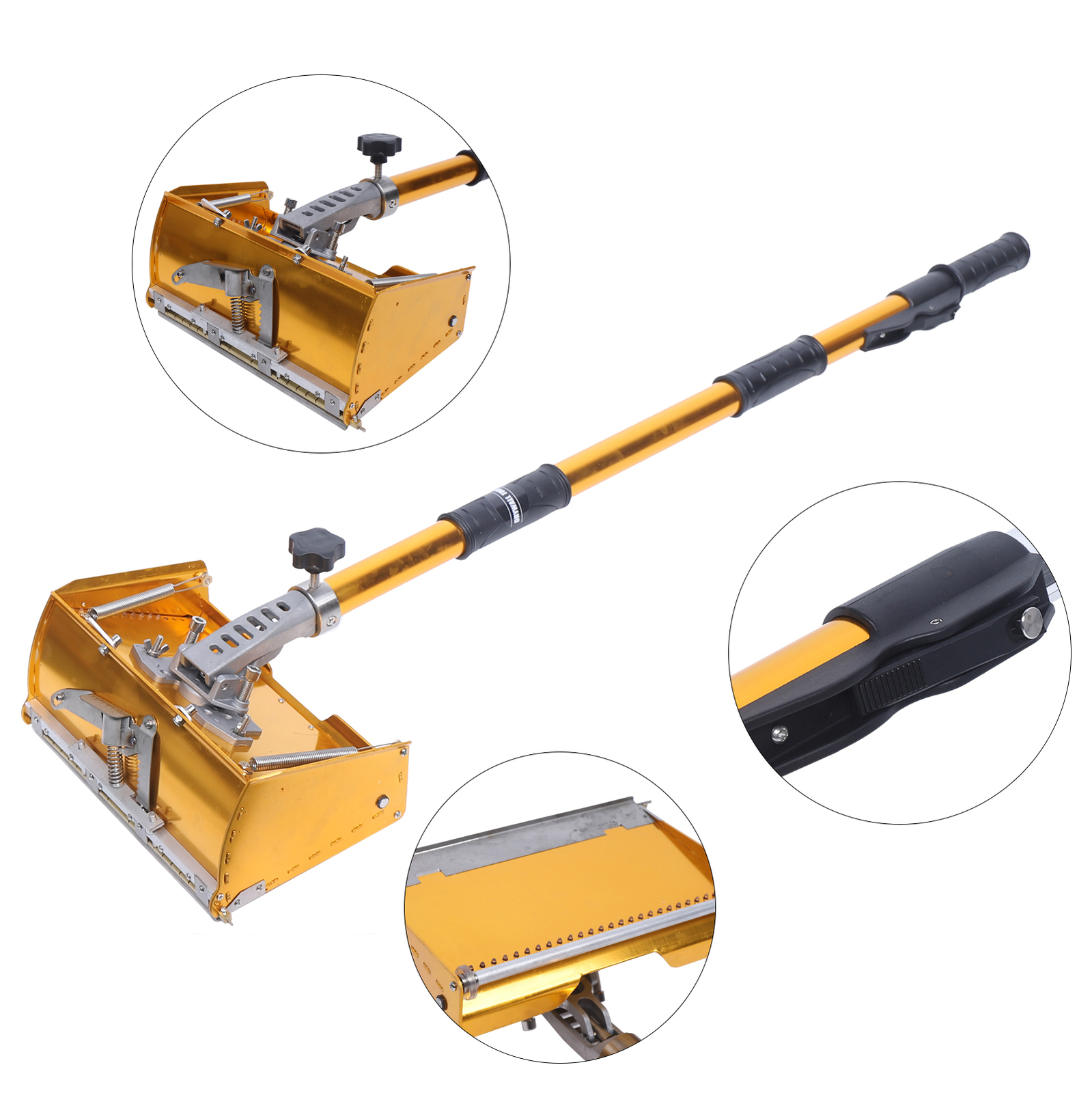 10" Drywall Taping Flat Box Set w/ 40"-64" Extendable Handle Taping Tool Set