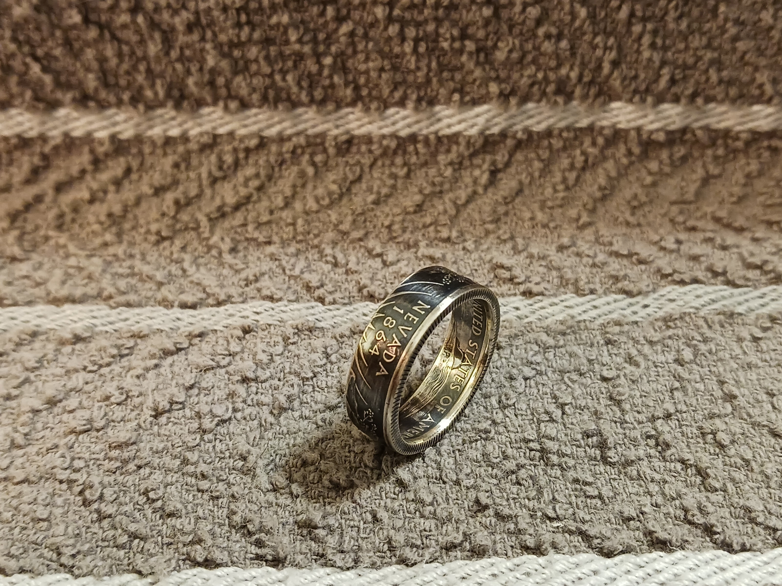 NEVADA State 90% Silver  Proof Washington Quarters coin ring 8 (2006)