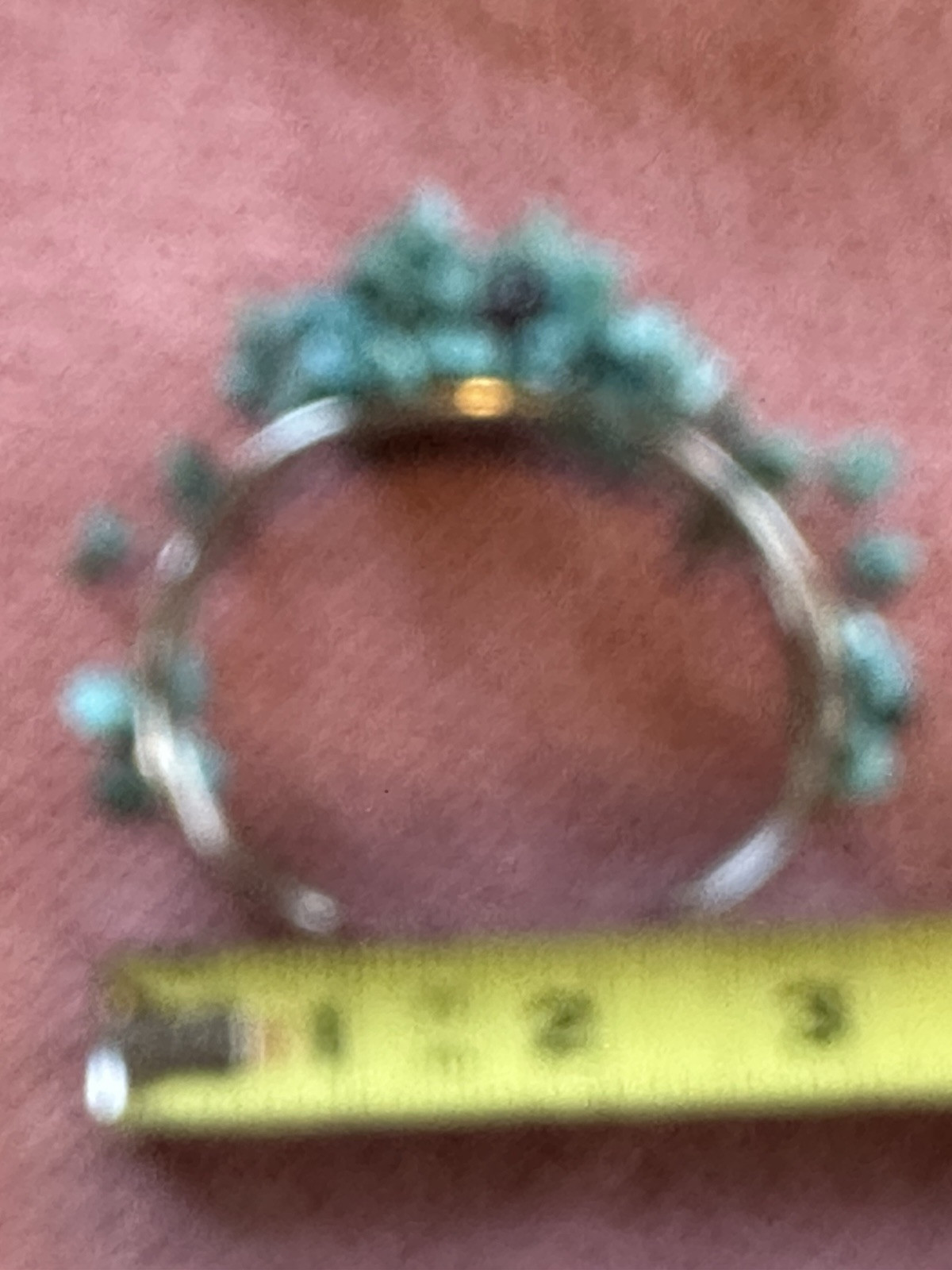 Loose Turquoise Silver Wire Bracelet