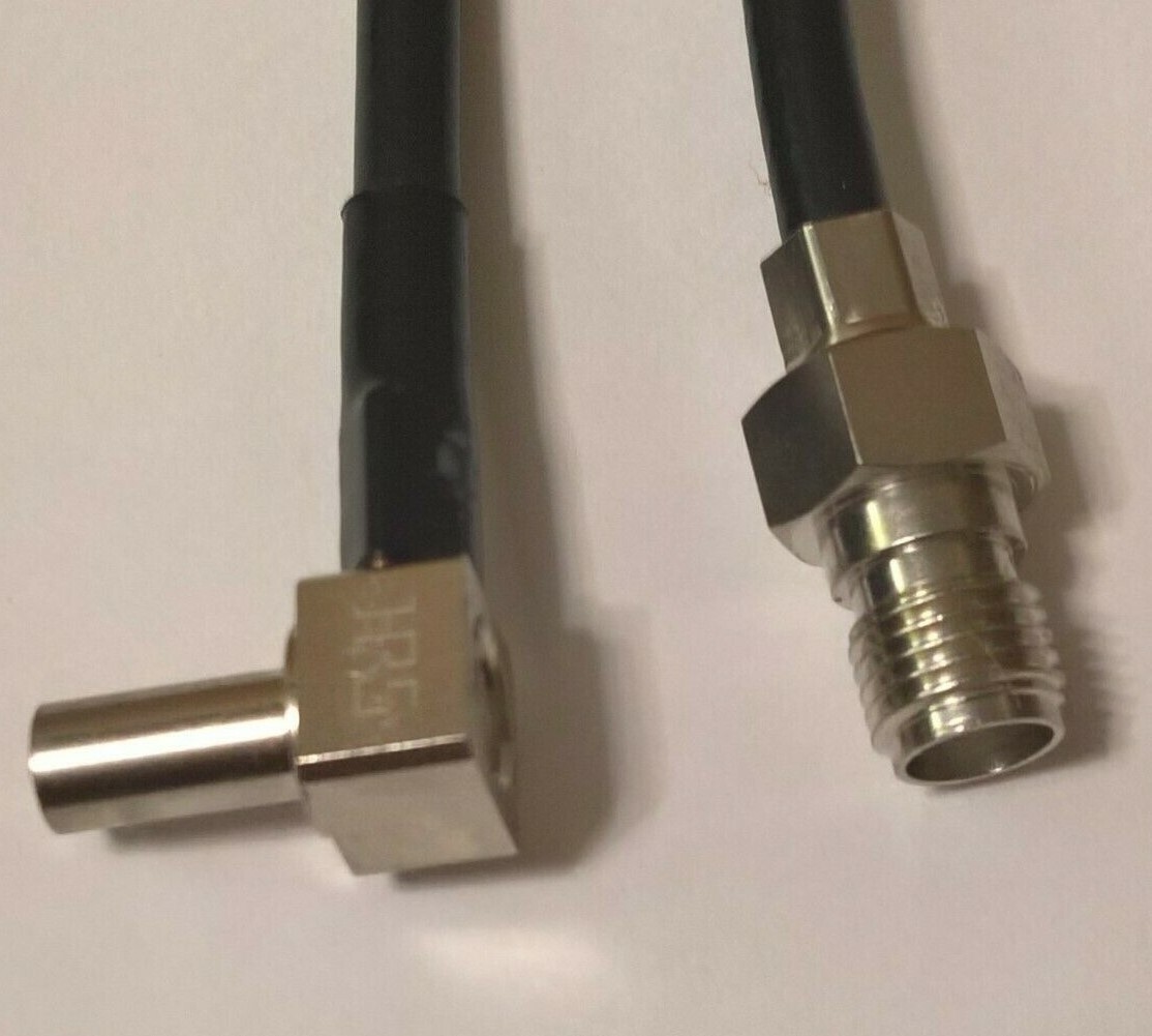 HQ USA HRS SMA FEMALE to TS9 ANGLE MALE Coaxial RF Pigtail Cable FUJIKURA