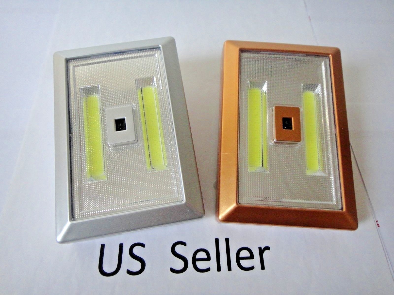 2 pk Motion Sensor COB LED Wall Lighted Wireless Night Light Battery Included