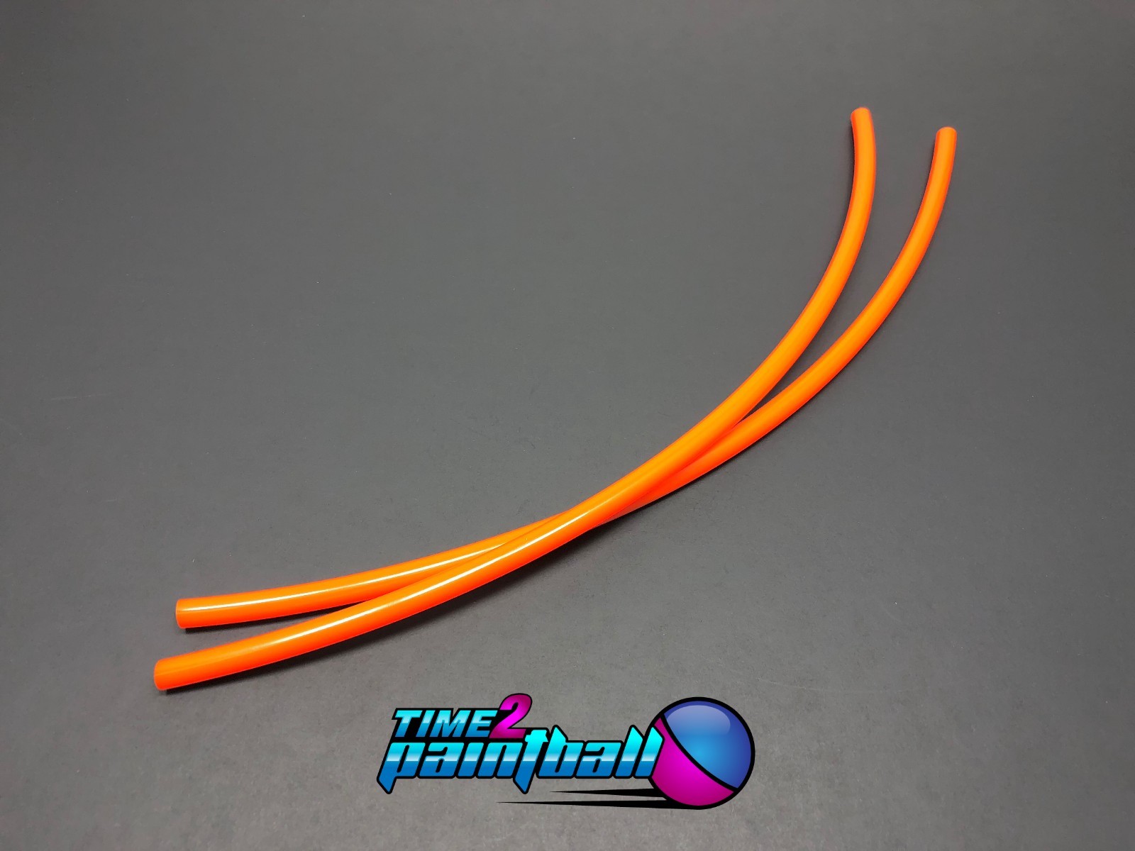 Paintball Marker Gun Macroline Air Hose - 1 Foot of Macro Line (2 Pack) - Orange