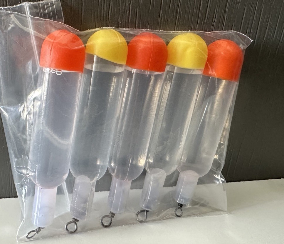 x5 Water Waggler Floats - Orange & Yellow