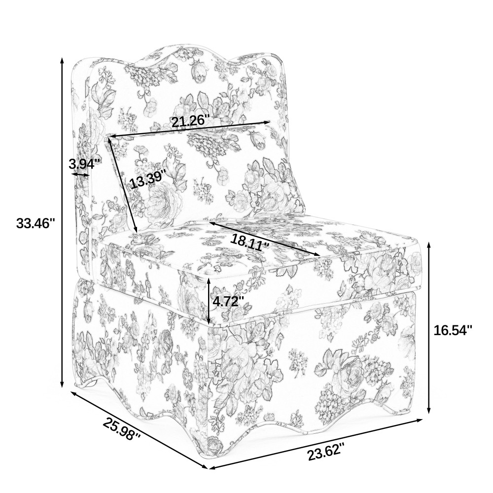 Flannel single dining chair with soft seat cushion and backrest, DJYC1