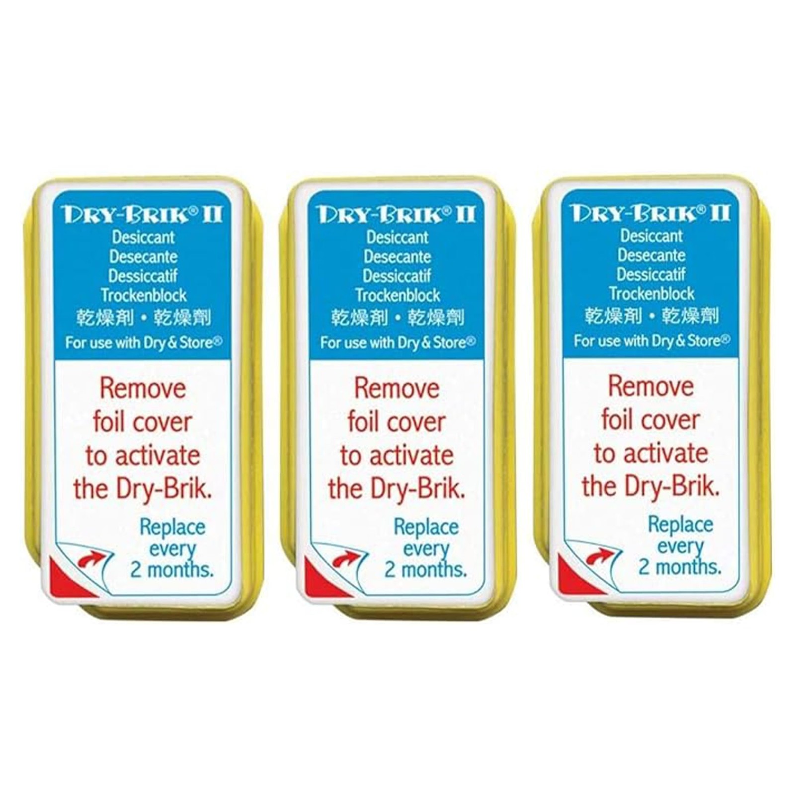 Dry-Brik® II Desiccant Blocks - 3 (1 Pack 3 Count (Pack of 1), White