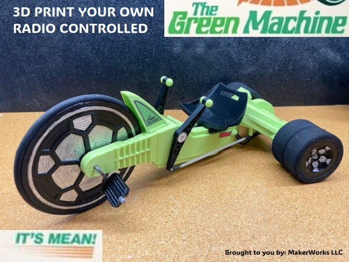 3D Print files & instructions for 1/3rd Scale RC GREEN MACHINE !!!