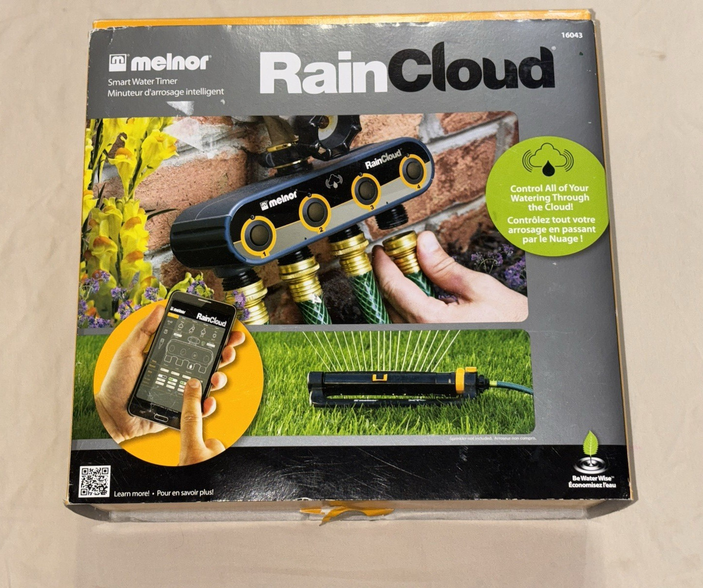 Melnor RainCloud Smart Water Timer 4-Zone 4-Outlet App Control 16043