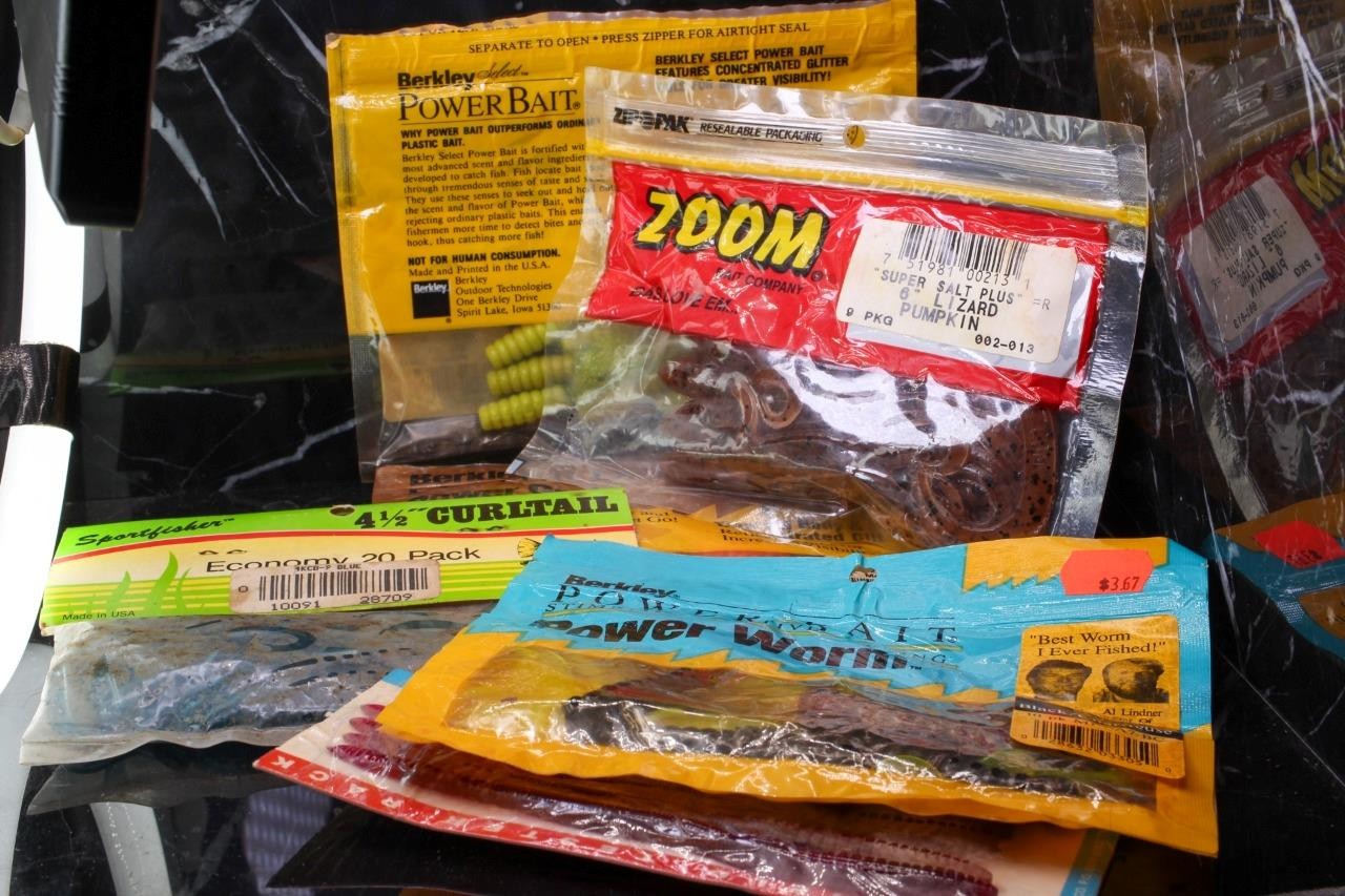 Lizard - Zoom Bait Company rubber scented bait lot VINTAGE TACKLE