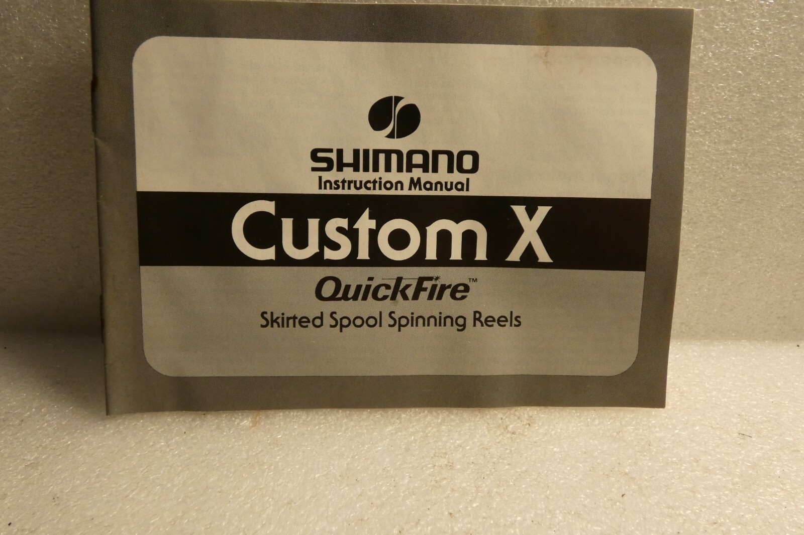 Shimano Quick Fire Custom X Old Fishing Reel Maual Parts List Booklet