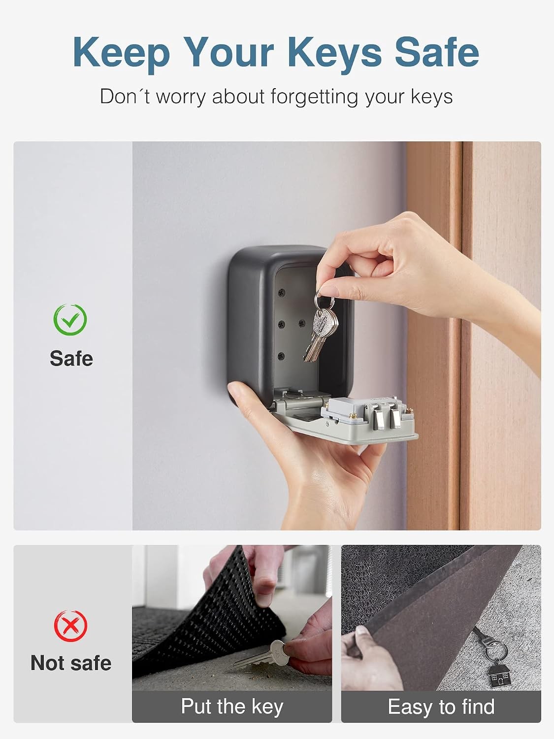 Puroma 4-Digit Combination Key Lock Box