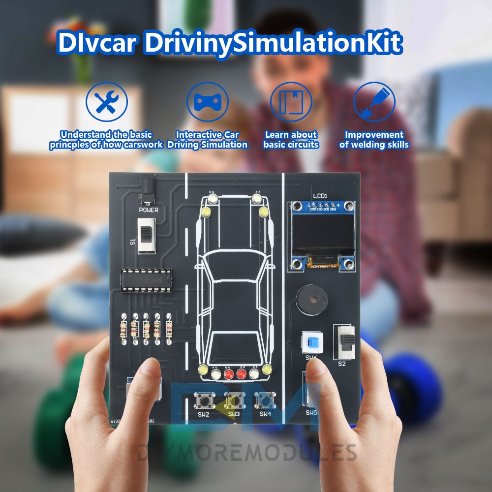 DIY Car Driving Simulation Soldering Practice Kit Electronic Kit Solder Kit