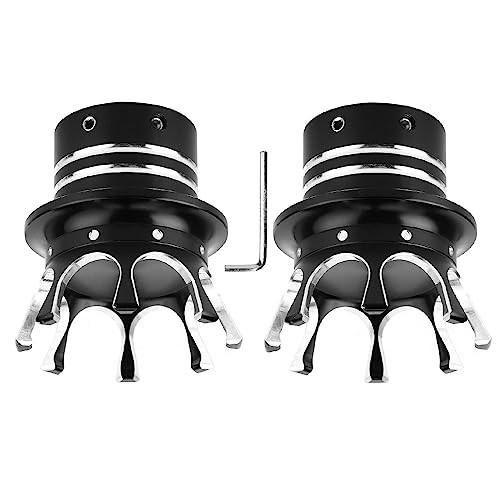 Crown Styling Front Fork Axle Shaft Nut Cover, Front Axle Nut Black Chrome