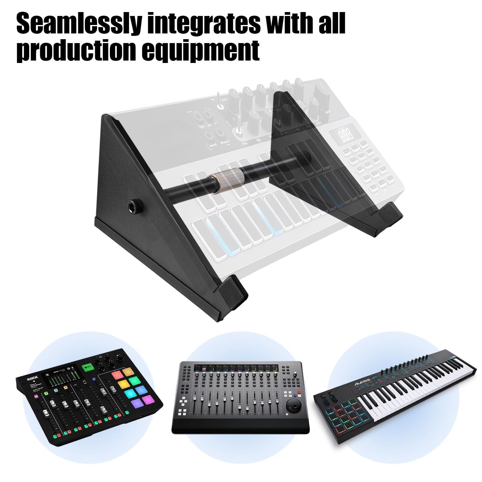 Desktop Stand Adjustable Length from 7.48" – 11.41" for Sampler/Synth/MIDI