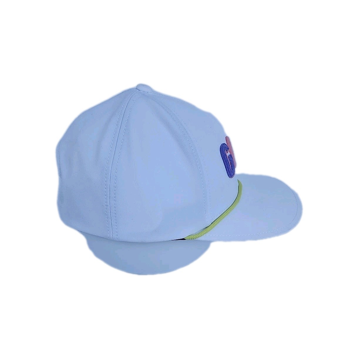 Swannies Golf Hat White Colorful Logo Adjustable Cap Snapback