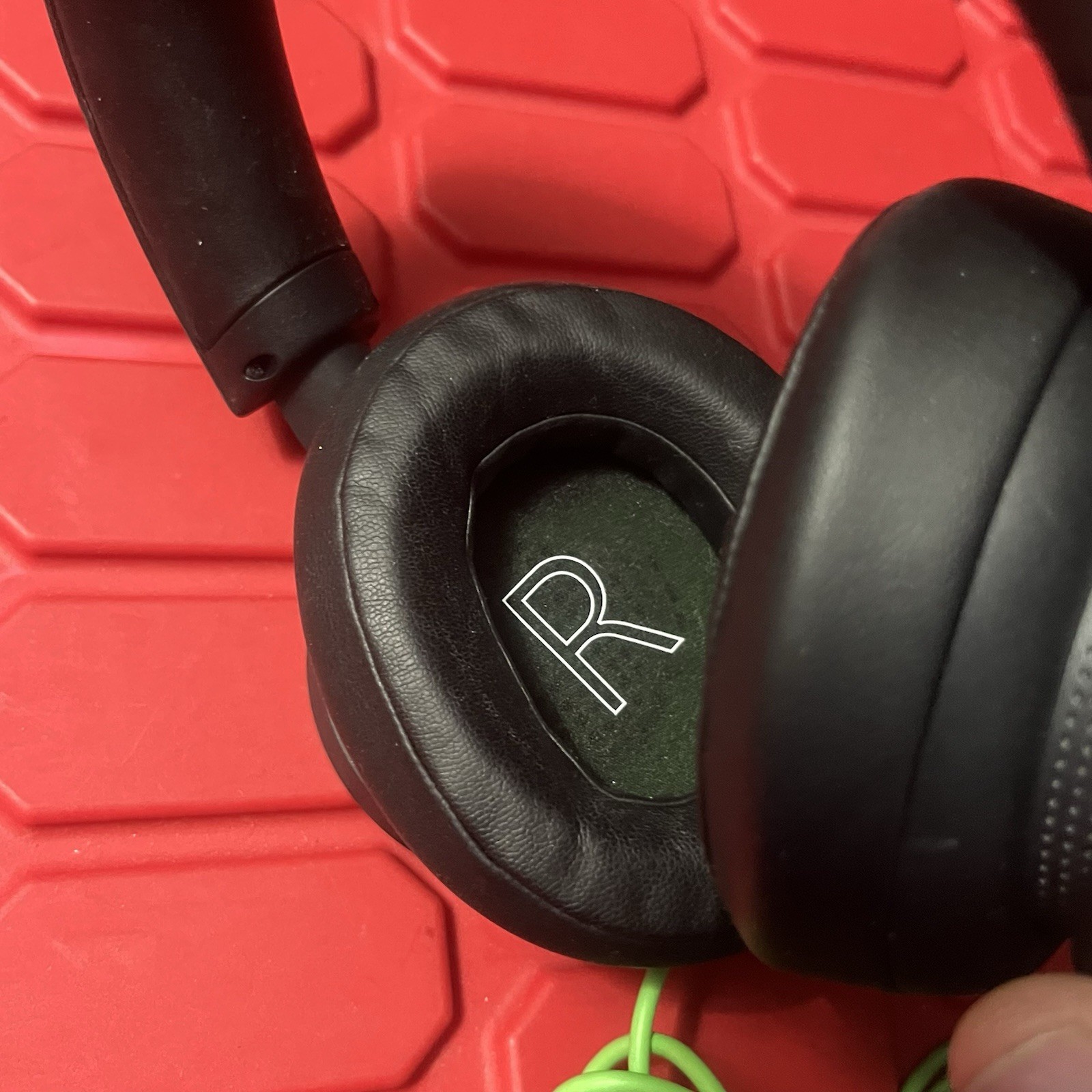 Microsoft Xbox Headset With Mic Black And Green Pre Owned Untested