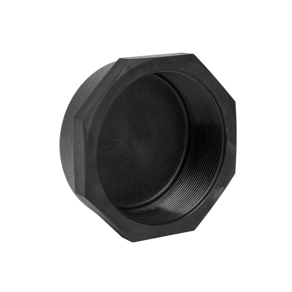 PIPE RISER POLY ALL THREAD EXTERNAL 1½" BSP × 300mm/12" Lemgth + 1½" End Cap × 2