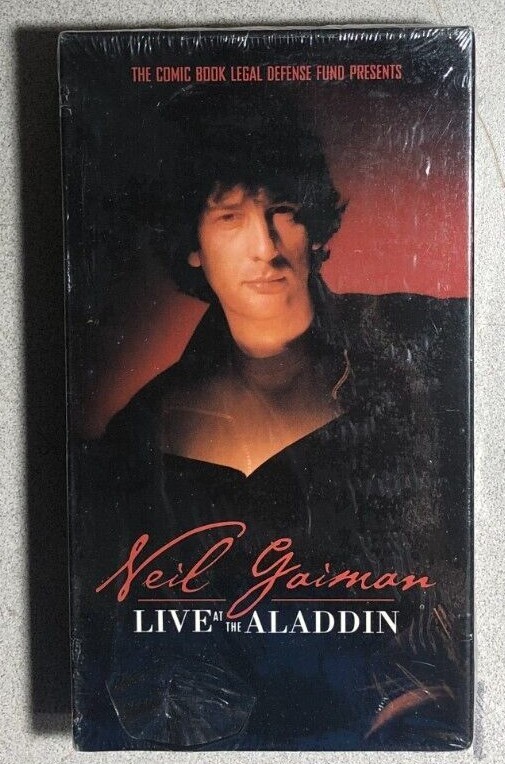 NEIL GAIMAN Live at the Aladdin (2000) CBLDF production vintage sealed VHS tape